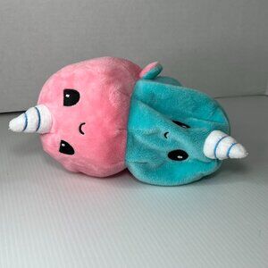Teeturtle Reversible Norwall 5" Stuffed Plush Mood Face Happy Sad Norwall